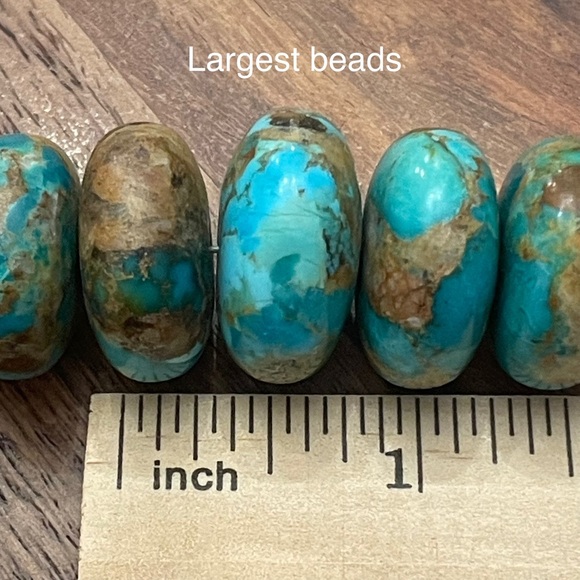 Jay King Boulder Turquoise Rondelle Bead & Sterling Silver Necklace - Picture 11 of 12